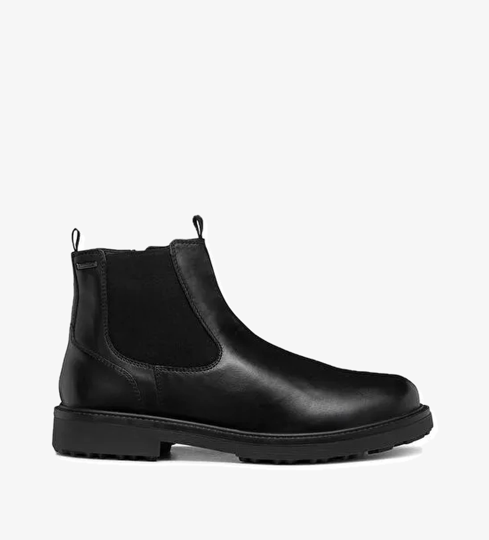 Geox Erkek Siyah Lagorai + Grip Abx Fermuarlı Waterproof Deri Casual Bot U46HQB00043C9999 - Görsel 1