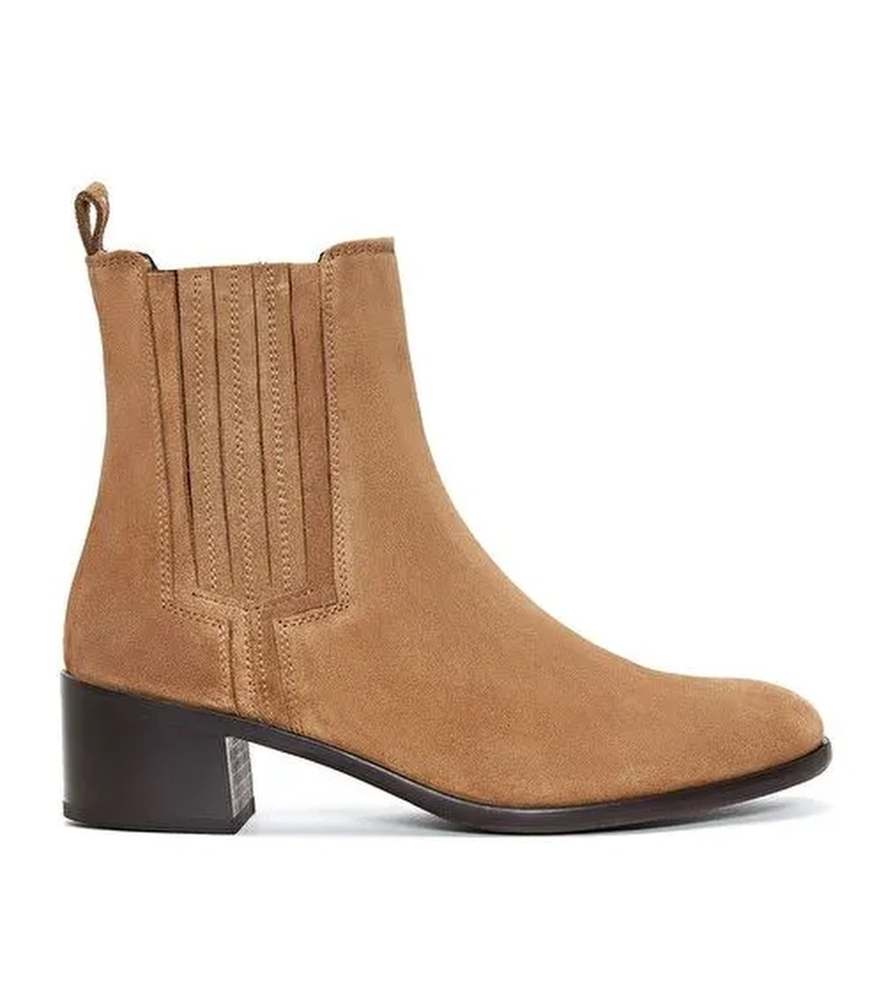 Derimod Derimod Kadın Taba Süet Deri Chelsea Bot 24WFD150410 | Boyner Taba - 1. görsel
