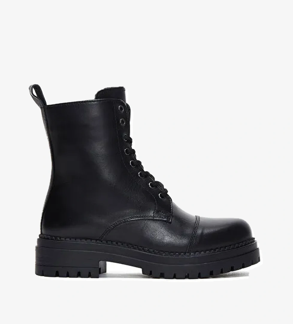 Derimod Derimod Kadın Siyah Fermuarlı Deri Postal Bot 24WFD510218 | Boyner Siyah - 1. görsel