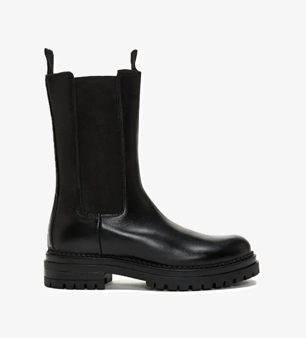 Derimod Derimod Kadın Siyah Fermuarlı Deri Casual Bot 24WFD181318 | Boyner Siyah - 1. görsel