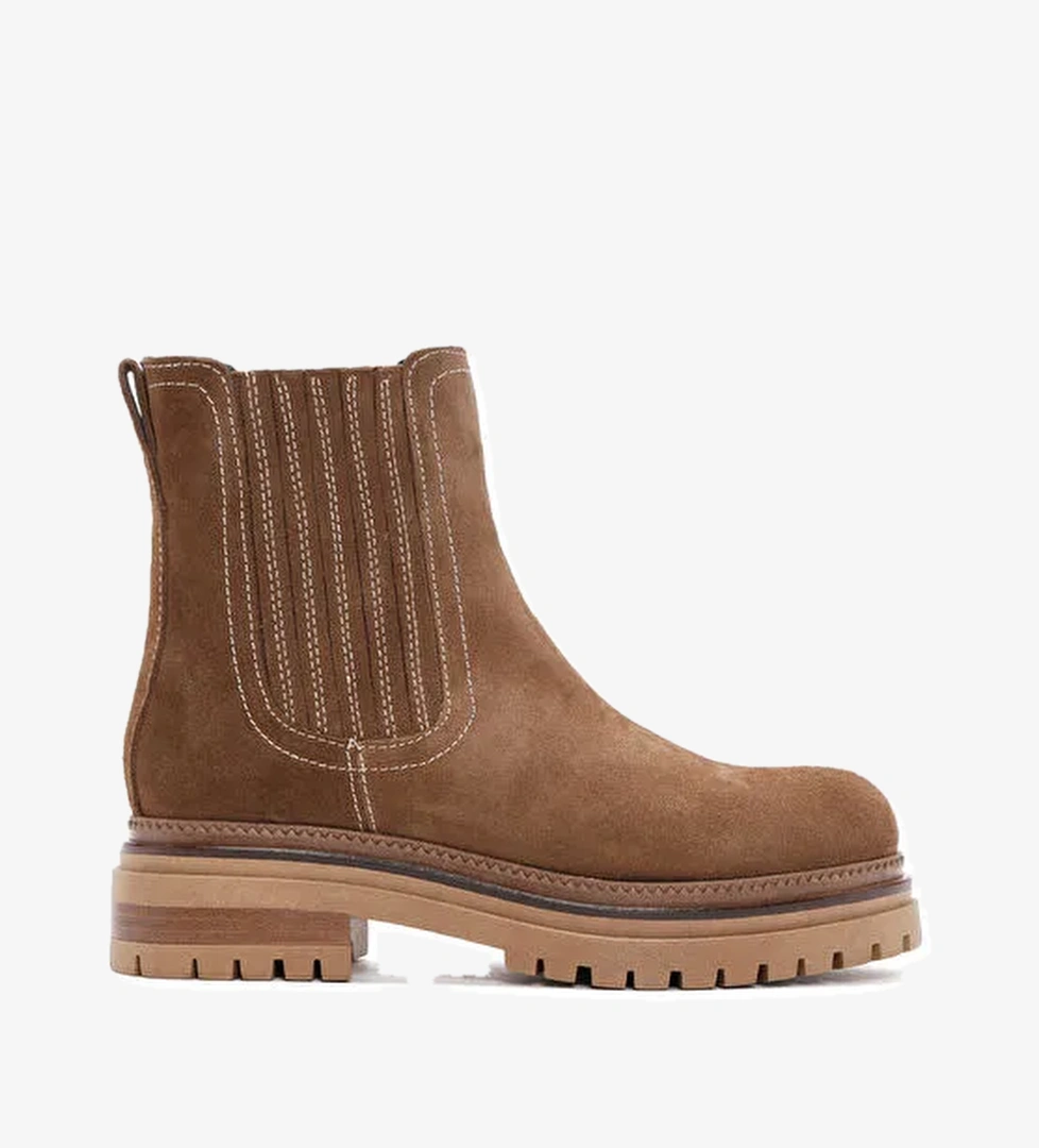 Kadın Taba Süet Deri Chelsea Bot 24WFD181510 - Görsel 1