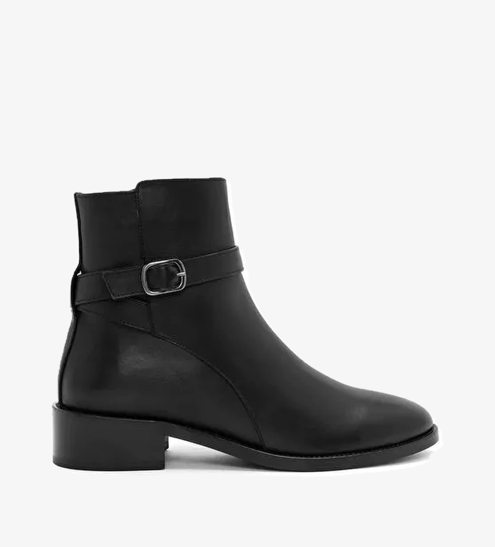 Derimod Derimod Kadın Siyah Fermuarlı Deri Bot 24WFD151718 | Boyner Siyah - 1. görsel