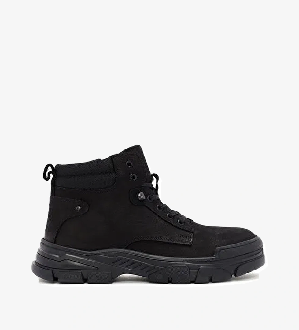 Derimod Derimod Erkek Siyah Fermuarlı Casual Nubuk Deri Bot 24WFD6804V3 | Boyner Siyah - 1. görsel