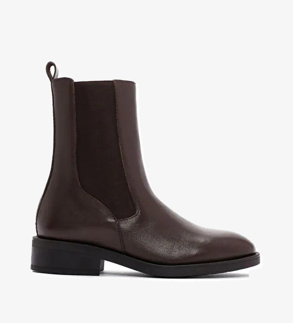 Derimod Derimod Kadın Kahverengi Fermuarlı Deri Casual Bot 24WFD550218 | Boyner Kahverengi - 1. görsel