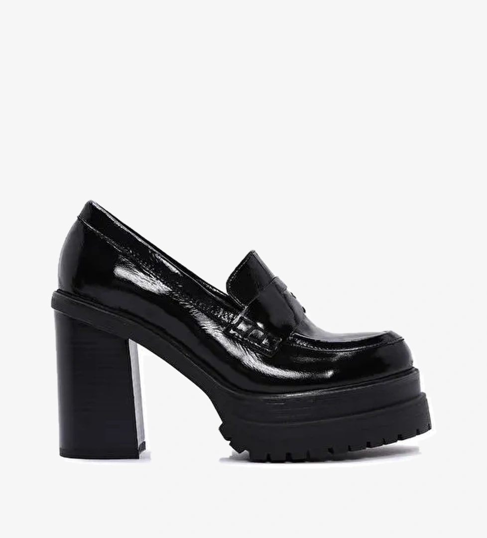 Derimod Siyah Kadın Deri Loafer 24WFD180916 - Görsel 1