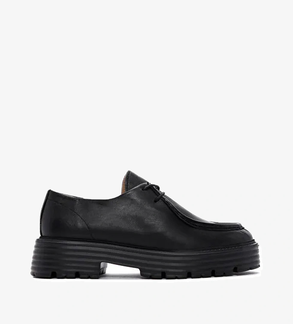 Derimod Siyah Kadın Deri Günlük Ayakkabı 24WFD290318 - Görsel 1