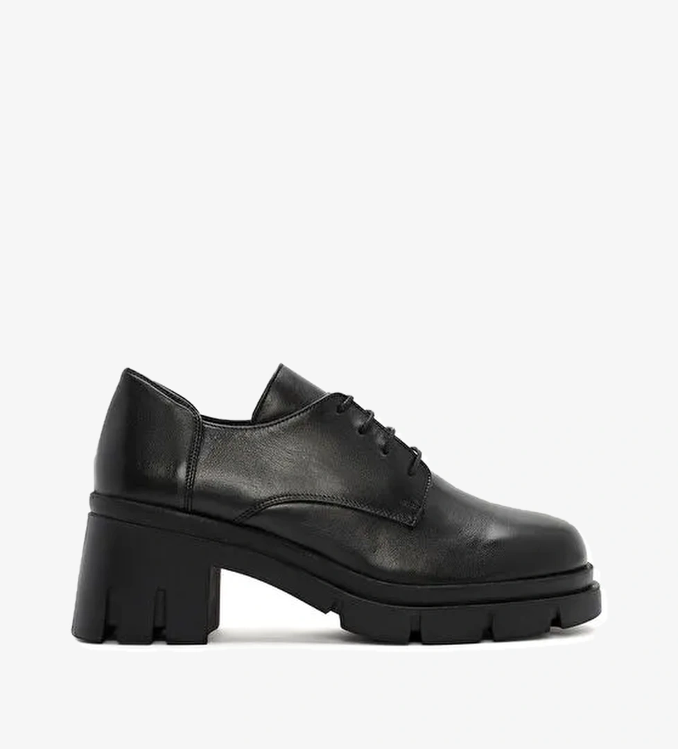 Derimod Siyah Kadın Deri Topuklu Ayakkabı 24WFD413618 - Görsel 1