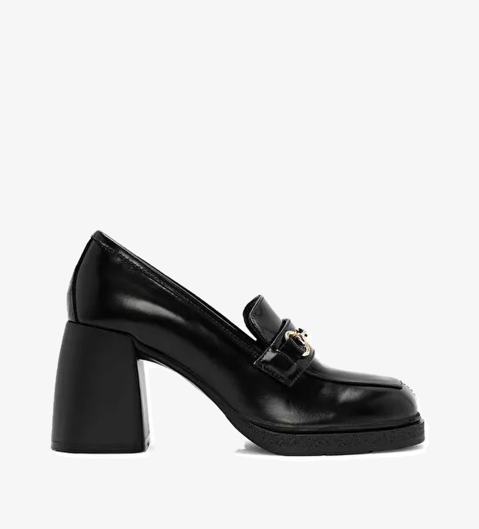 Derimod Siyah Kadın Deri Topuklu Ayakkabı 24WFD141322 - Görsel 1