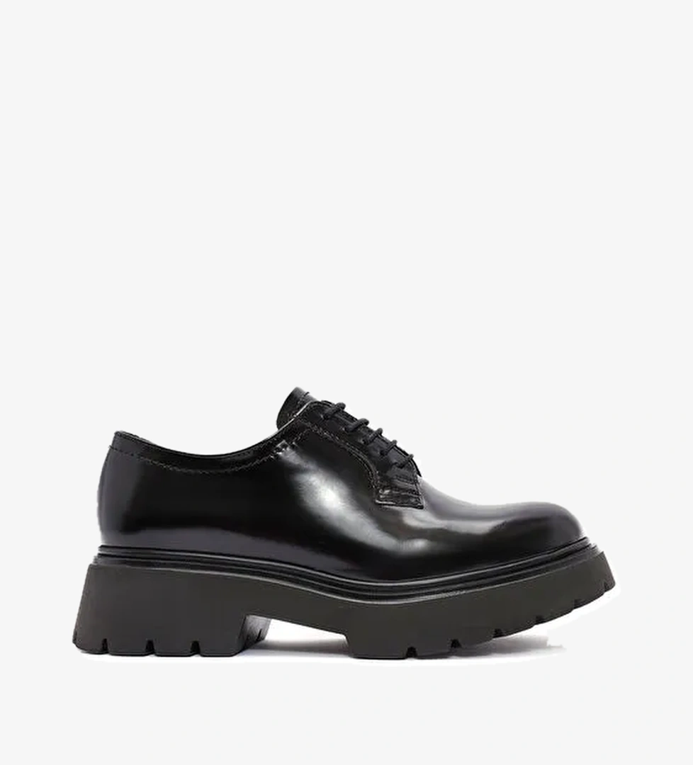 Derimod Derimod Siyah Kadın Deri Oxford Ayakkabı 24WFD281322 Basketbol Ayakkabıları | Boyner Siyah - 1. görsel