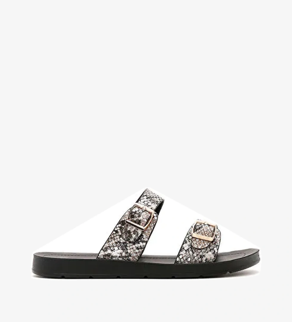 Kadın Siyah Çift Tokalı Terlik 24SFE460240 - Görsel 1