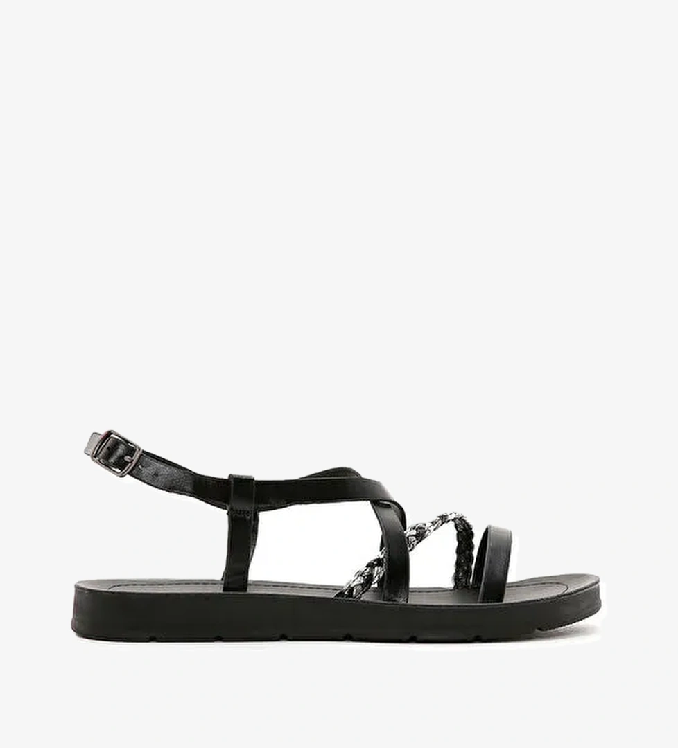 Derimod Derimod Kadın Siyah Bilekten Bantlı Sandalet 24SFE461414 Sandalet & Terlik | Boyner Siyah - 1. görsel