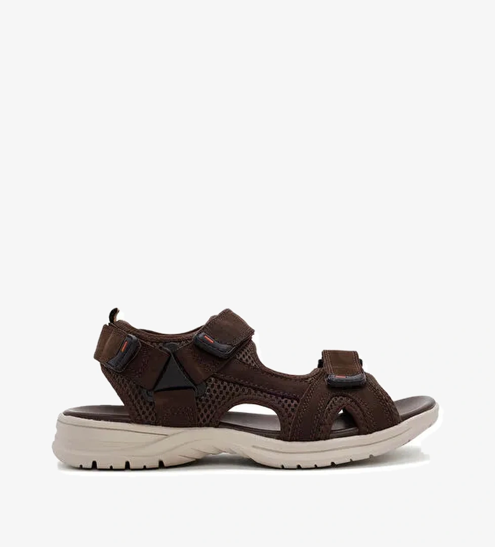 Derimod Kahverengi Erkek Nubuk - Kumaş Sandalet 24SFD6942V3 - Görsel 1