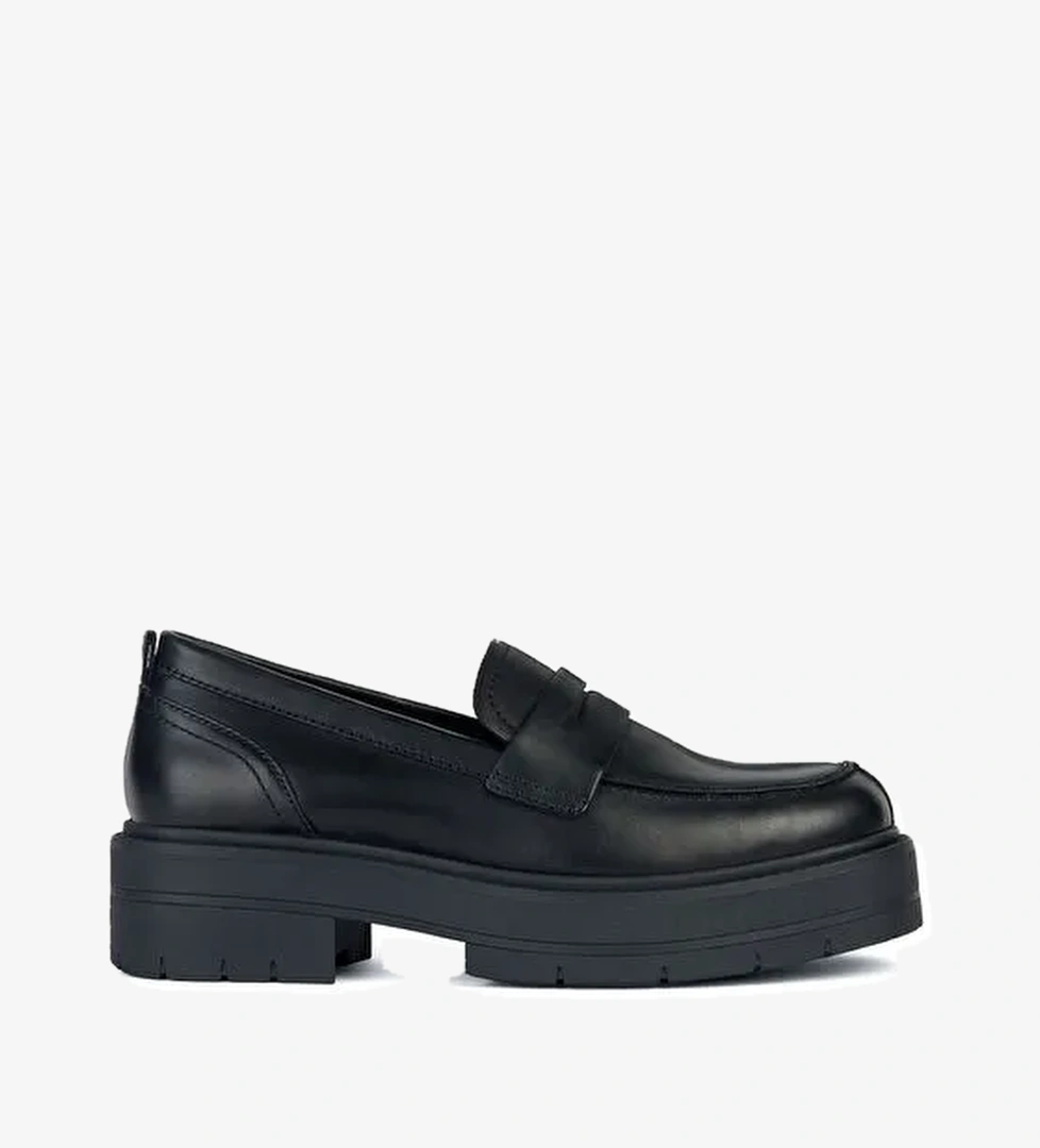 Geox Siyah Kadın Deri Loafer D36VDI00043C9999 - Görsel 1