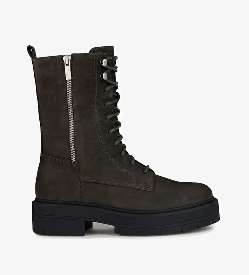 Geox Kadın Antrasit Spherica Ec7 Süet Deri Postal Bot D36VDJ00022C9002 - Görsel 1