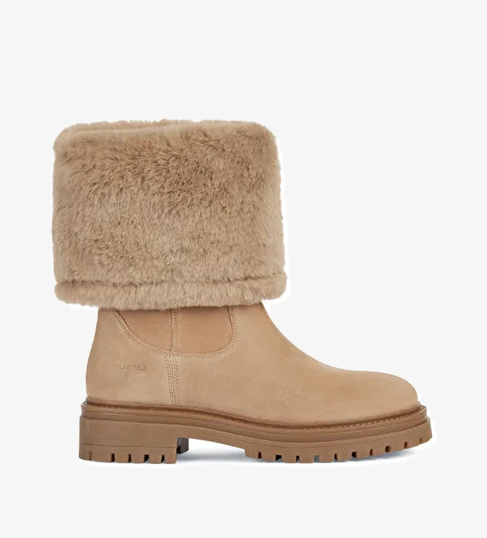 Geox Kadın Bej Iridea Süet Bot D04HRM022BHCS65A - Görsel 1