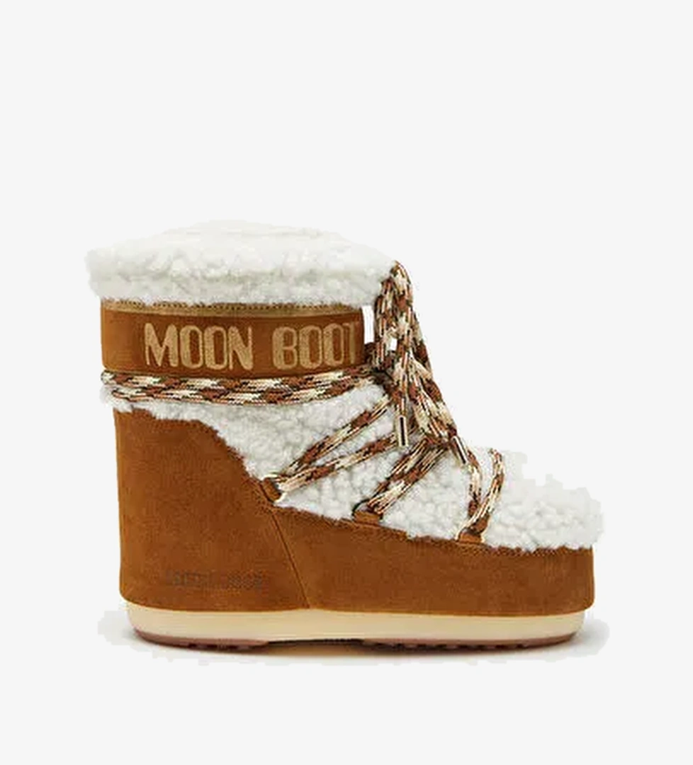 Kadın Bot (Kar) 80D1409580-MA03 Moon Boot Icon Low Shearling Whisky/Off White - Görsel 1