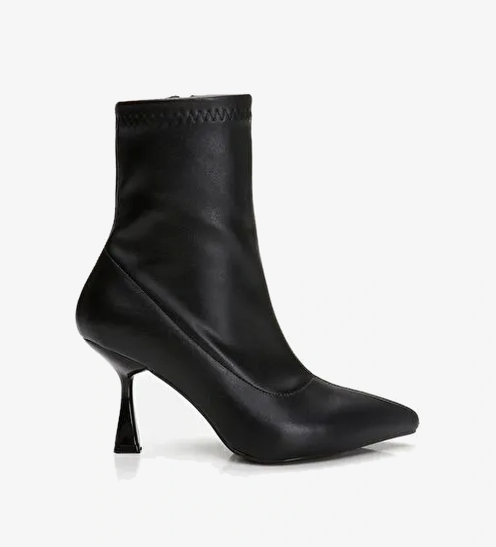 Siyah Kadın Topuklu Bot - Görsel 1