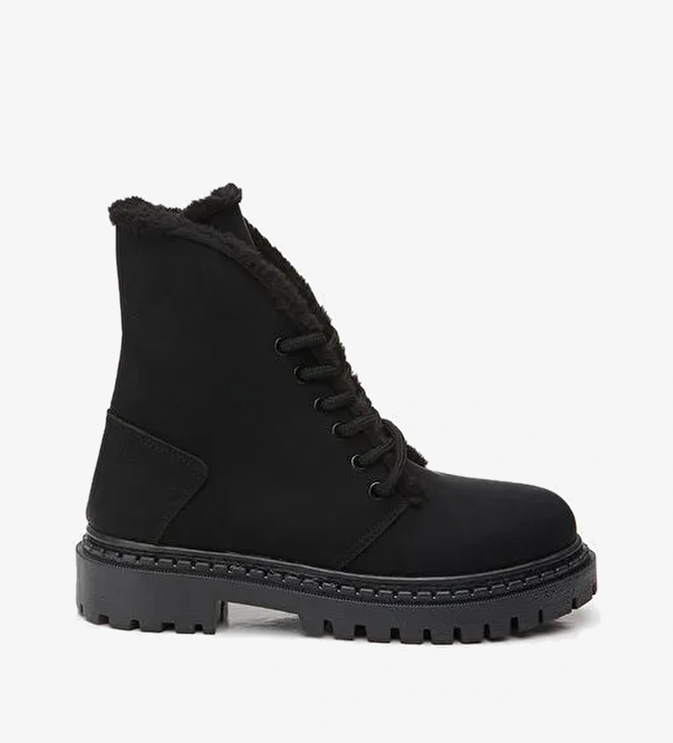 Siyah Kadın Düz Bot - Görsel 1