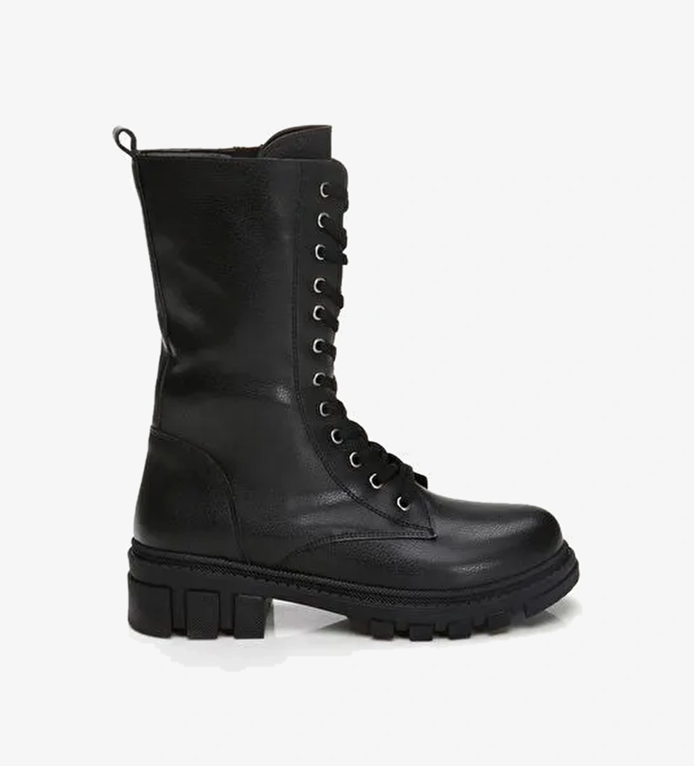 Siyah Kadın Düz Bot - Görsel 1