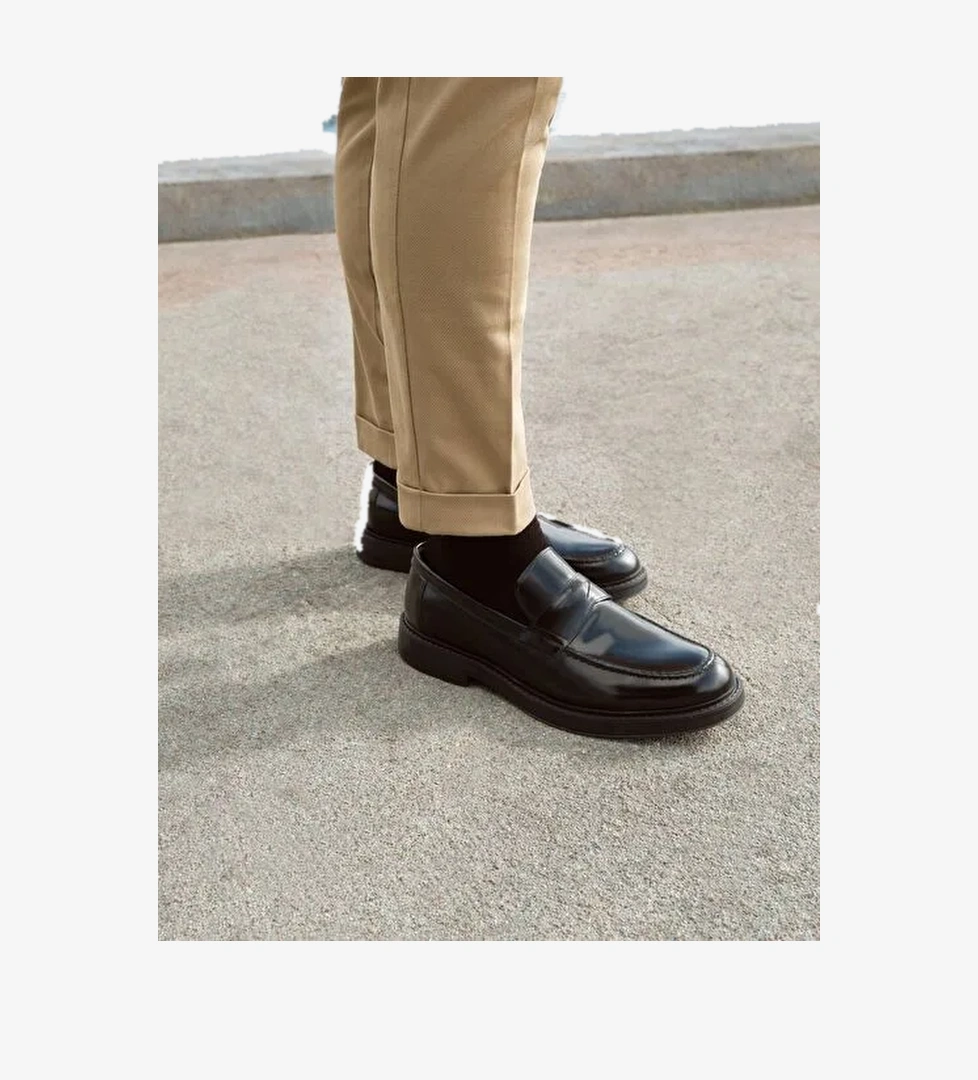 Cabani Ayakkabı Siyah Erkek Deri Loafer 124768R - Görsel 1