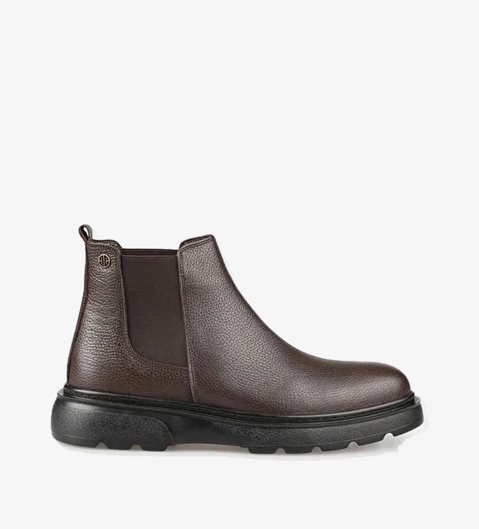 Kahve Deri Erkek Günlük Bot - Görsel 1