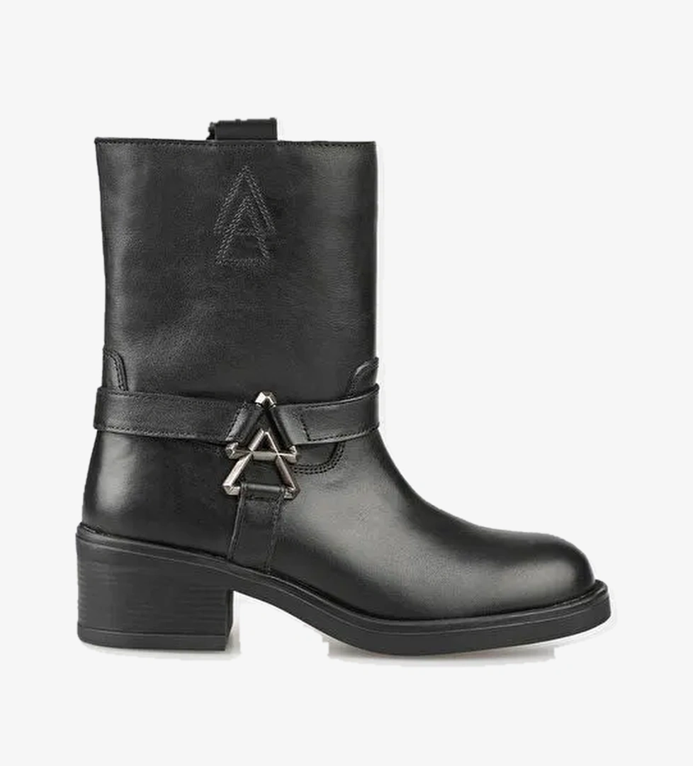 Elle Elle Siyah Deri Kadın Günlük Bot | Boyner Siyah - 1. görsel