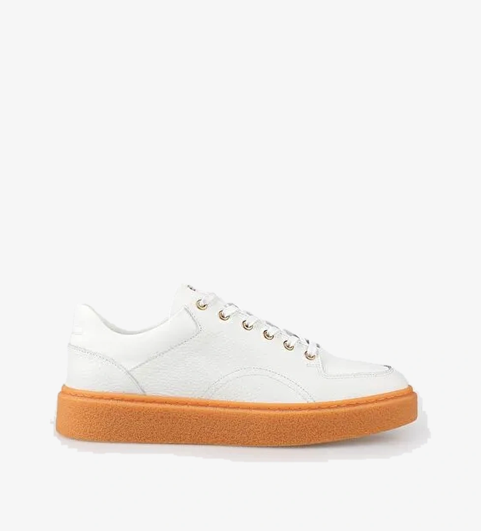 Beyaz Deri Erkek Spor Ayakkabı - Görsel 1