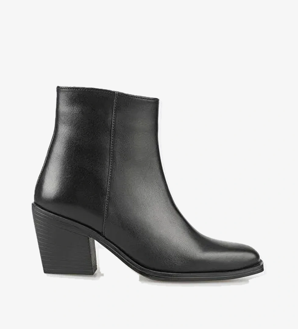 Elle Elle Siyah Kadın Deri Kovboy Çizmesi LEVU Bot | Boyner Siyah - 1. görsel