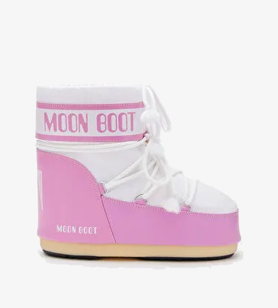 ICON LOW 2 K Kız Çocuk Bot (Kar) 80D1409340-JB05 Moon Boot Icon Low Nylon Pink/White (33-35) - Görsel 1