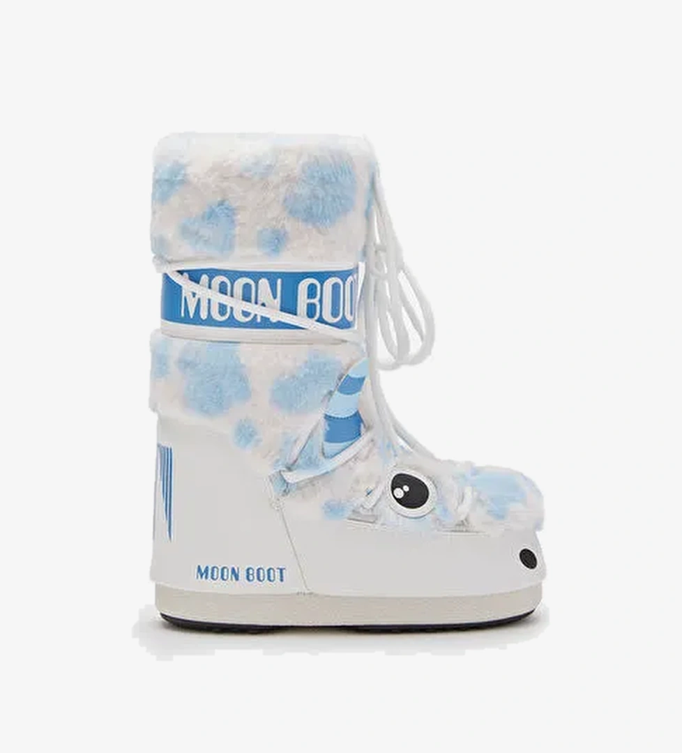 Kız Çocuk Bot (Kar) 80D3400260-AF19 Moon Boot Icon Yeti Faux Fur White/Light Blue (23-26) - Görsel 1