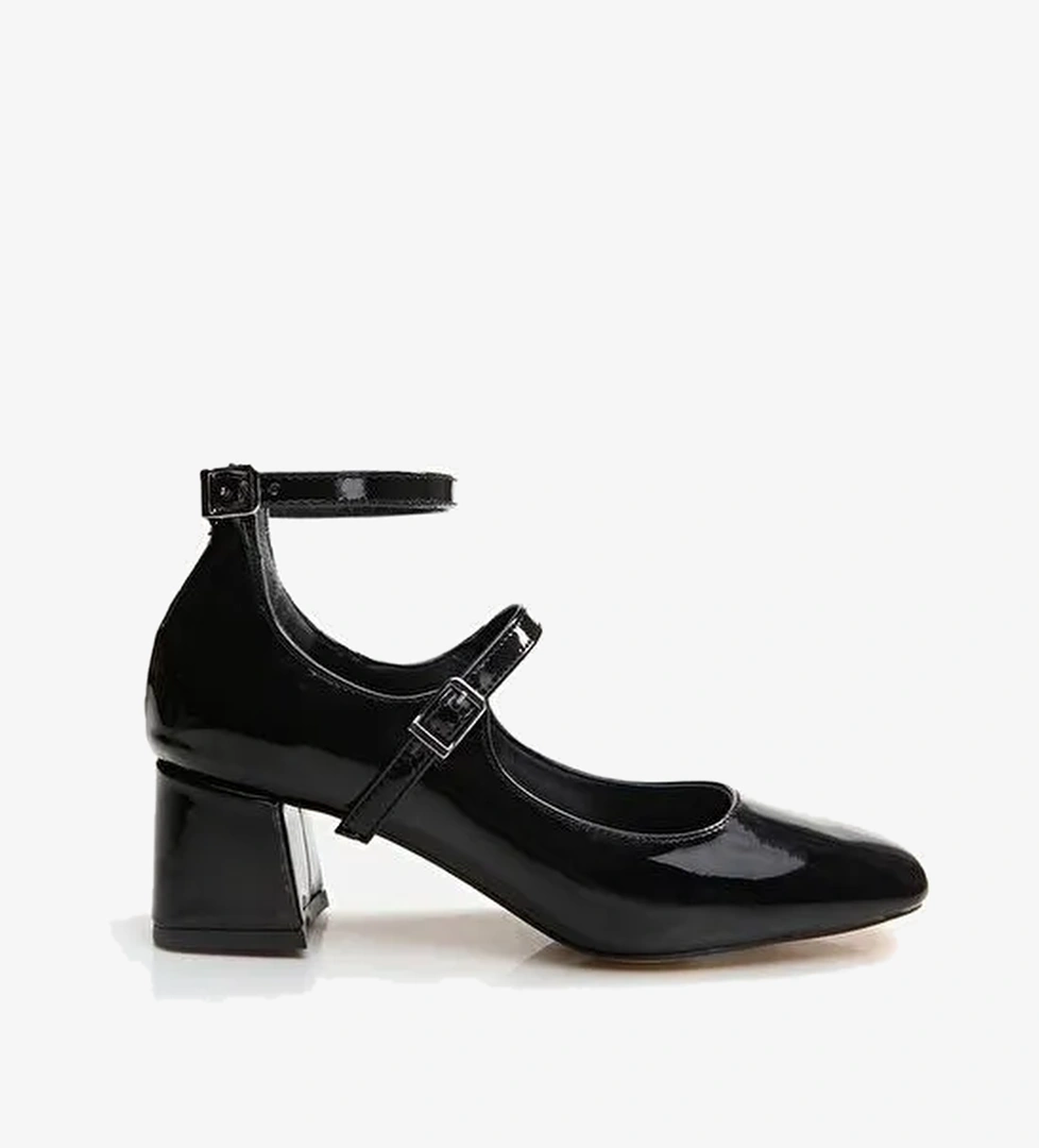 Yaya by Hotiç Siyah Kadın Rugan Topuklu Ayakkabı 01AYY295020A100 - Görsel 1