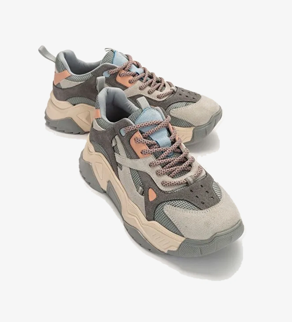 LECCE Mavi-Pudra Multi Kadın Spor Ayakkabı - Görsel 1