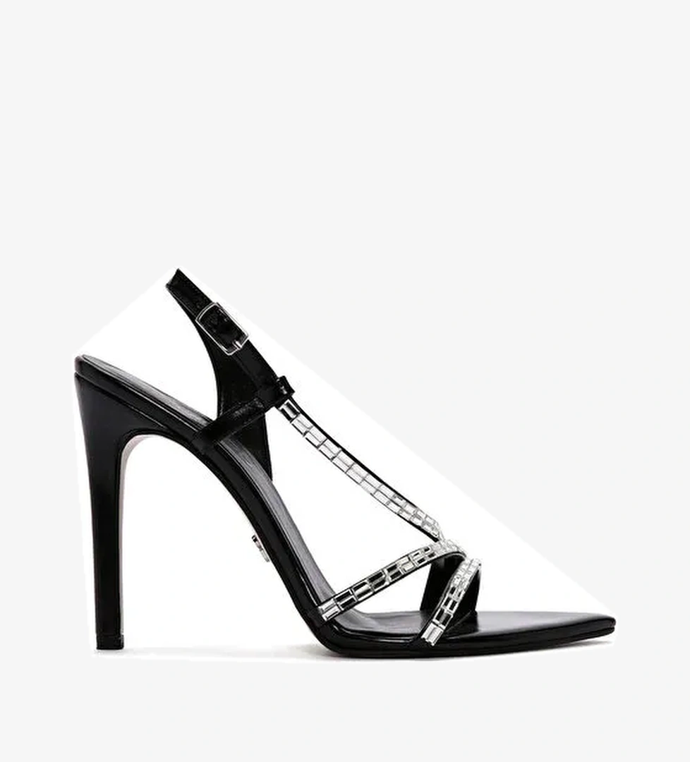 Derimod Siyah Kadın Topuklu Sandalet 24SFE391418 - Görsel 1