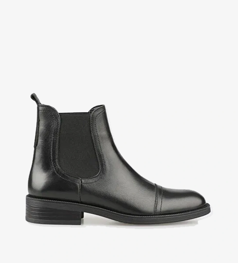 Elle Elle Siyah Deri Kadın Günlük Bot | Boyner Siyah - 1. görsel