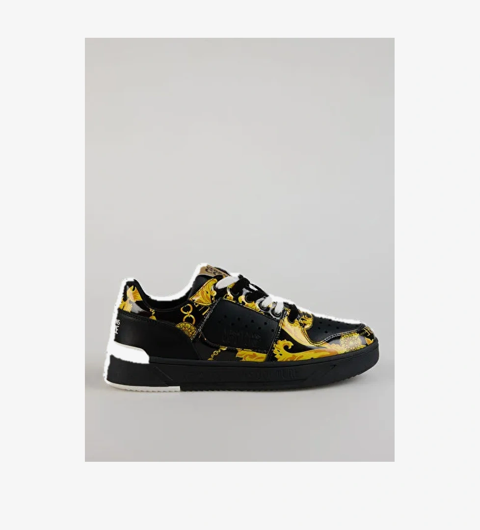 Versace Jeans Couture Siyah - Altın Erkek Deri Sneaker FONDO STARLIGHT DIS. SJ4 - Görsel 1