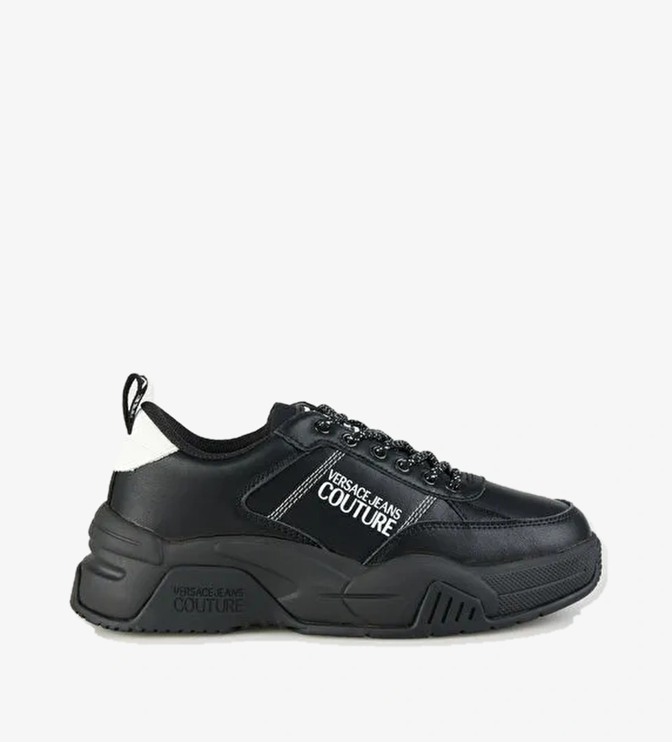 Versace Jeans Couture Beyaz-Siyah Erkek Deri Sneaker FONDO STARGAZE DIS. SF1 - Görsel 1