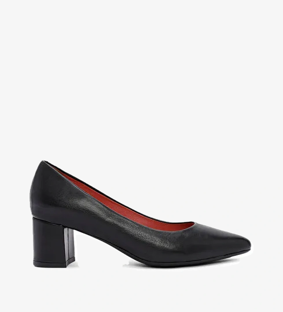 Derimod Siyah Kadın Deri Topuklu Ayakkabı 20WFD170218 - Görsel 1