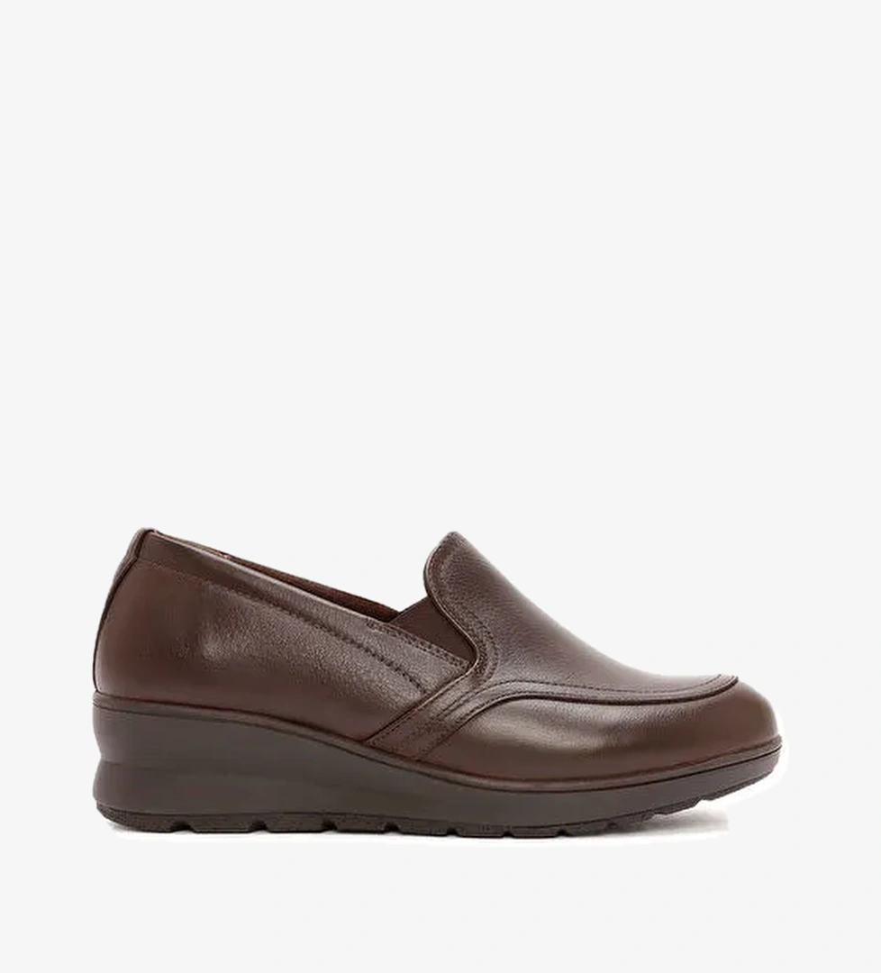 Derimod Kahverengi Kadın Deri Loafer 24WFD236818 - Görsel 1