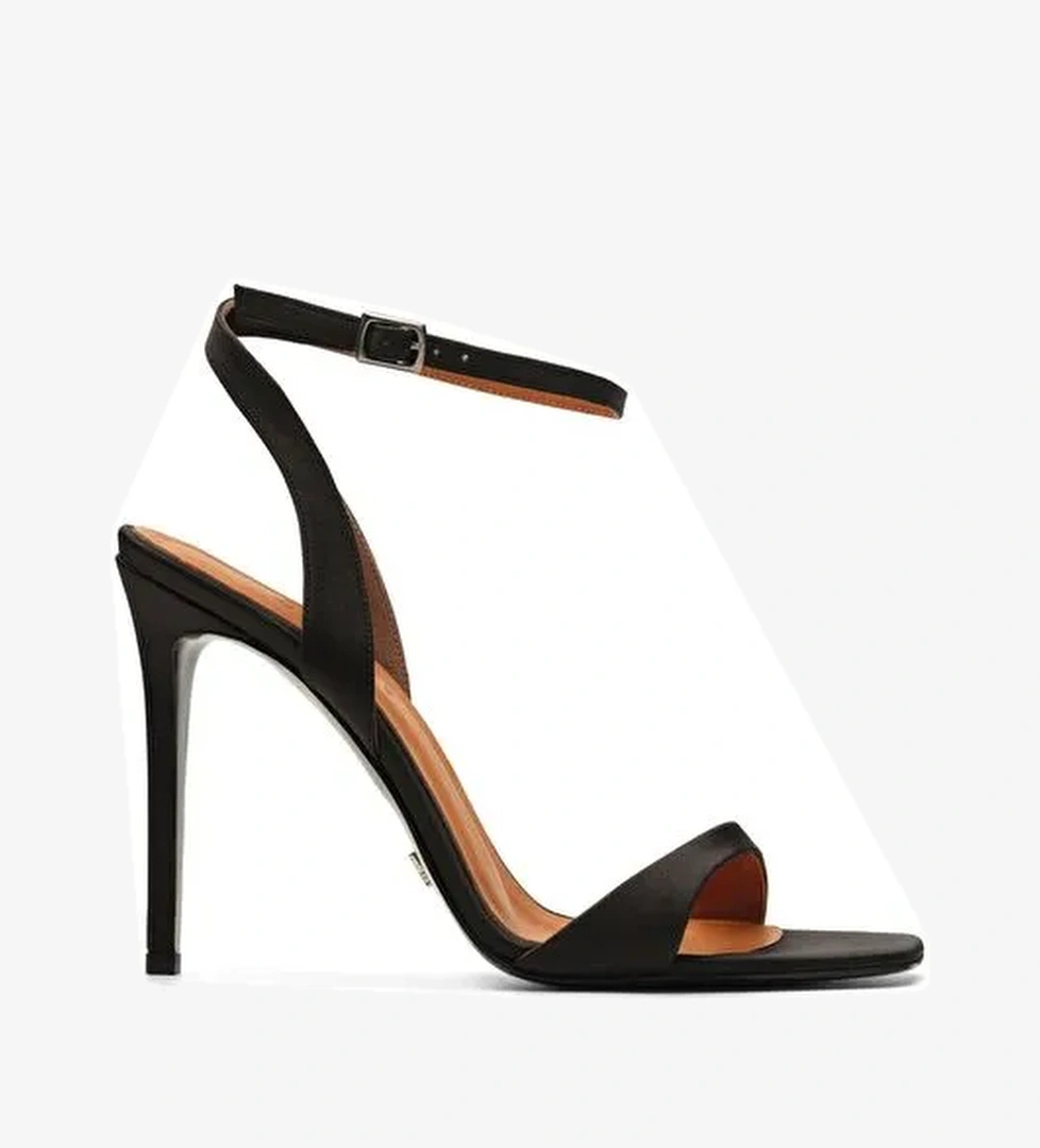 Jabotter Siyah Kadın Saten Topuklu Ayakkabı JAB8897 / 2126 - Görsel 1