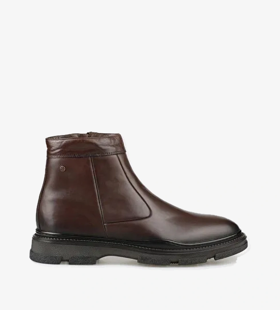 Kahve Deri Erkek Günlük Ayakkabı - Görsel 1