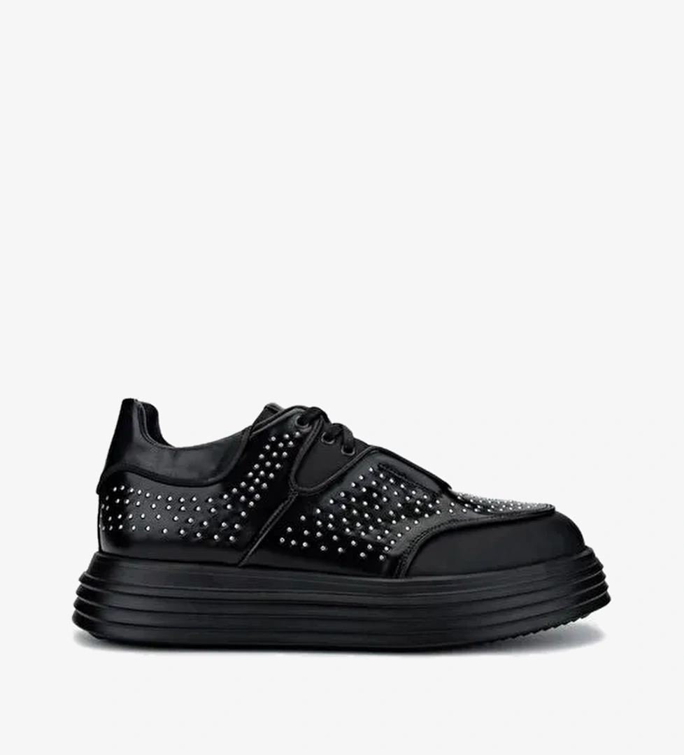 Valmenti Siyah Erkek Deri Sneaker 698 1139-2 ERK AYK SK24-25 - Görsel 1