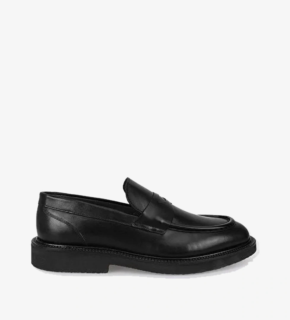 %100 Hakiki Deri Siyah Erkek Klasik Ayakkabı - Görsel 1