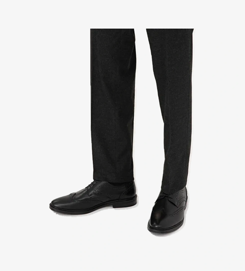 Siyah %100 Deri Klasik Ayakkabı - Görsel 1