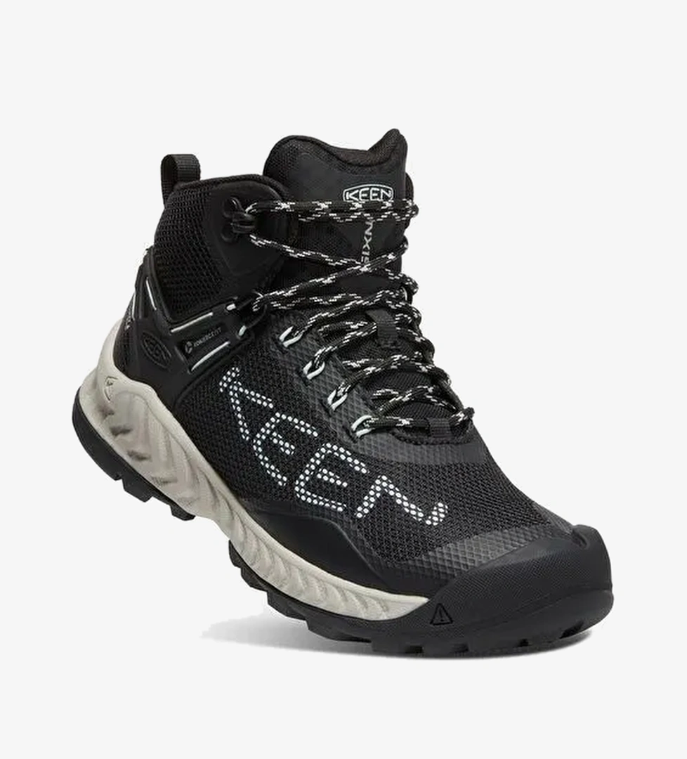 NXiS EVO MiD WP W-BLACK/BLUE GLASS - Su Geçirmez Kadın Yürüyüş Botu - Siyah - Görsel 1