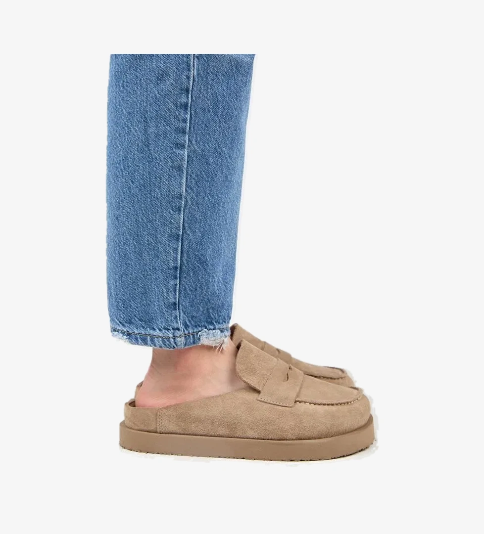 Manijero Vizon Kadın Deri Terlik MNJ.177.02 - Görsel 1