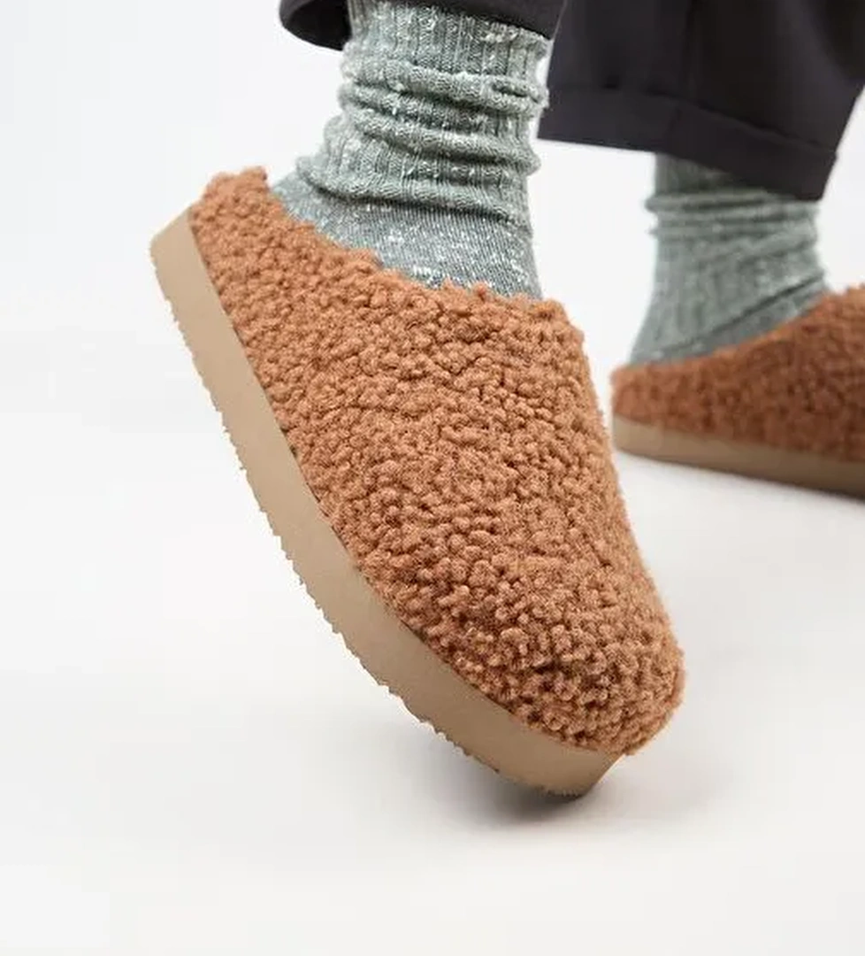 Manijero Taba Kadın Peluş Terlik MNJ.172.01 - Görsel 1