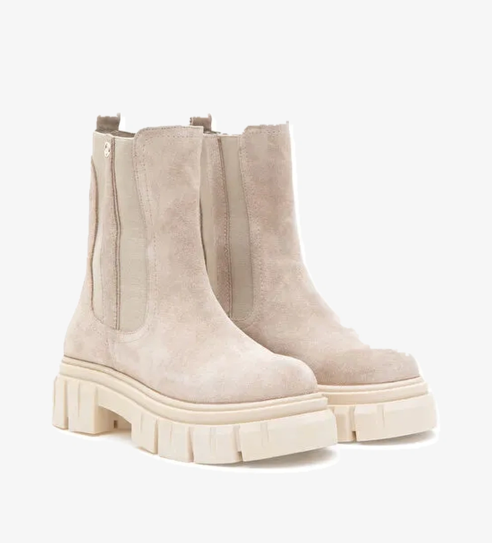 U.S. Polo Assn. Kadın Bej Süet Bot 50297258-VR011 - Görsel 1