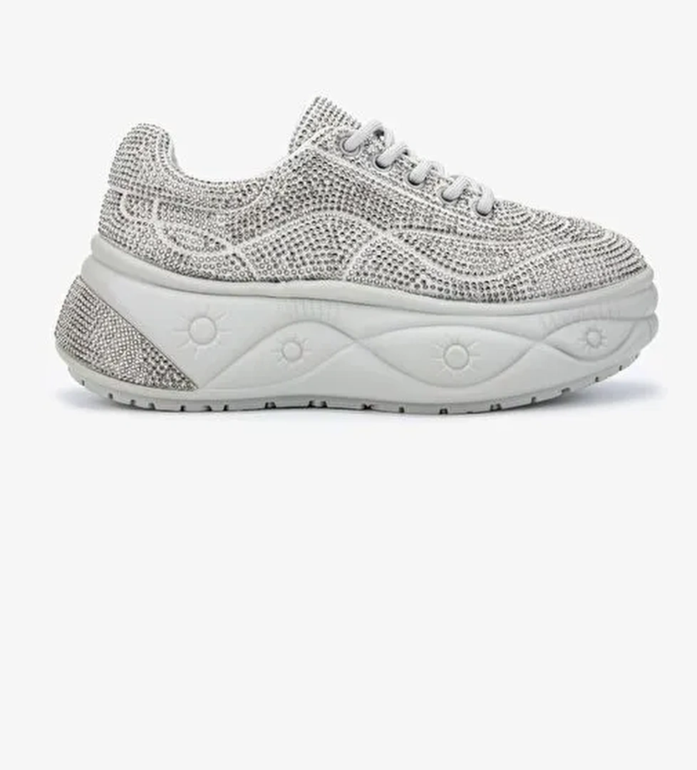 Valmenti Kadın Suni Deri Gri Sneakers & Spor Ayakkabı - Görsel 1