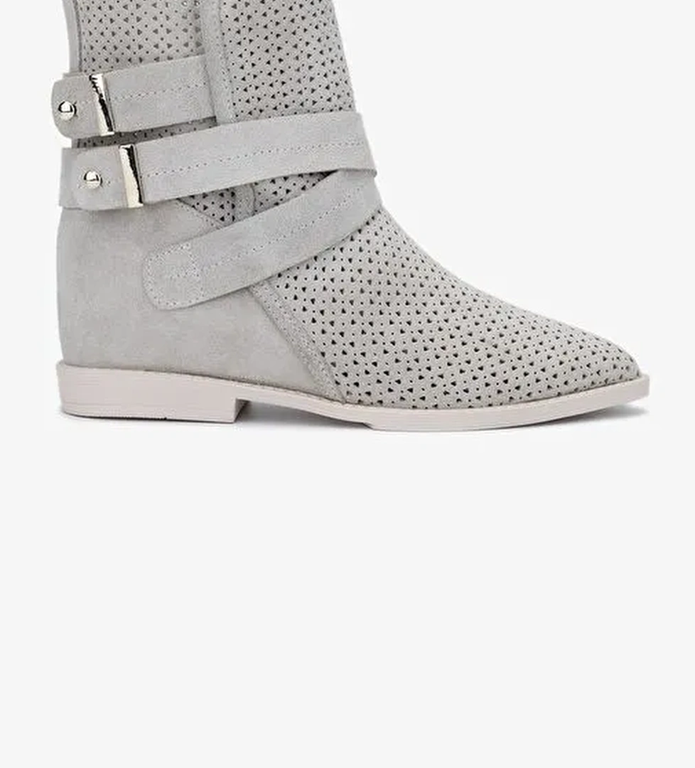 Valmenti Arden Kadın Bej Süet Hakiki Deri Casual Bot - Görsel 1