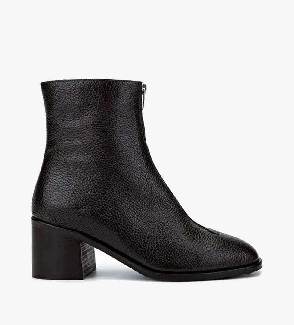 Valmenti Kadın Hakiki Deri Kahverengi Topuklu Bot - Görsel 1